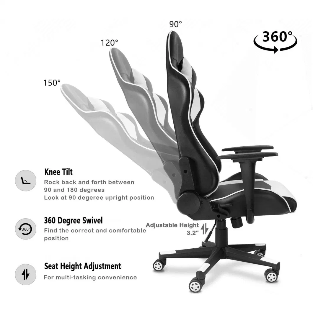 Scorpion Racing Computer Massage PU Leather Gaming Chair