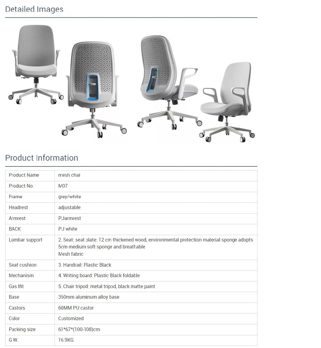 Sample Customization MID Back Executive Modern Ergonomic Office Chairs Mesh Task Office Staff PC Swivel Gaming Adjustable Armrest Office Chair Furniture